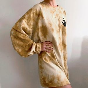 Tie Dyed Sweatshirt Dress